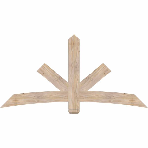 Ekena Millwork Alberta Smooth Timber Gable Bracket, Douglas Fir, 72"W x 36"H x 1 1/2"D x 5 1/2"F, 12/12 Pitch GBW072X36X0206ALB00SDF - main